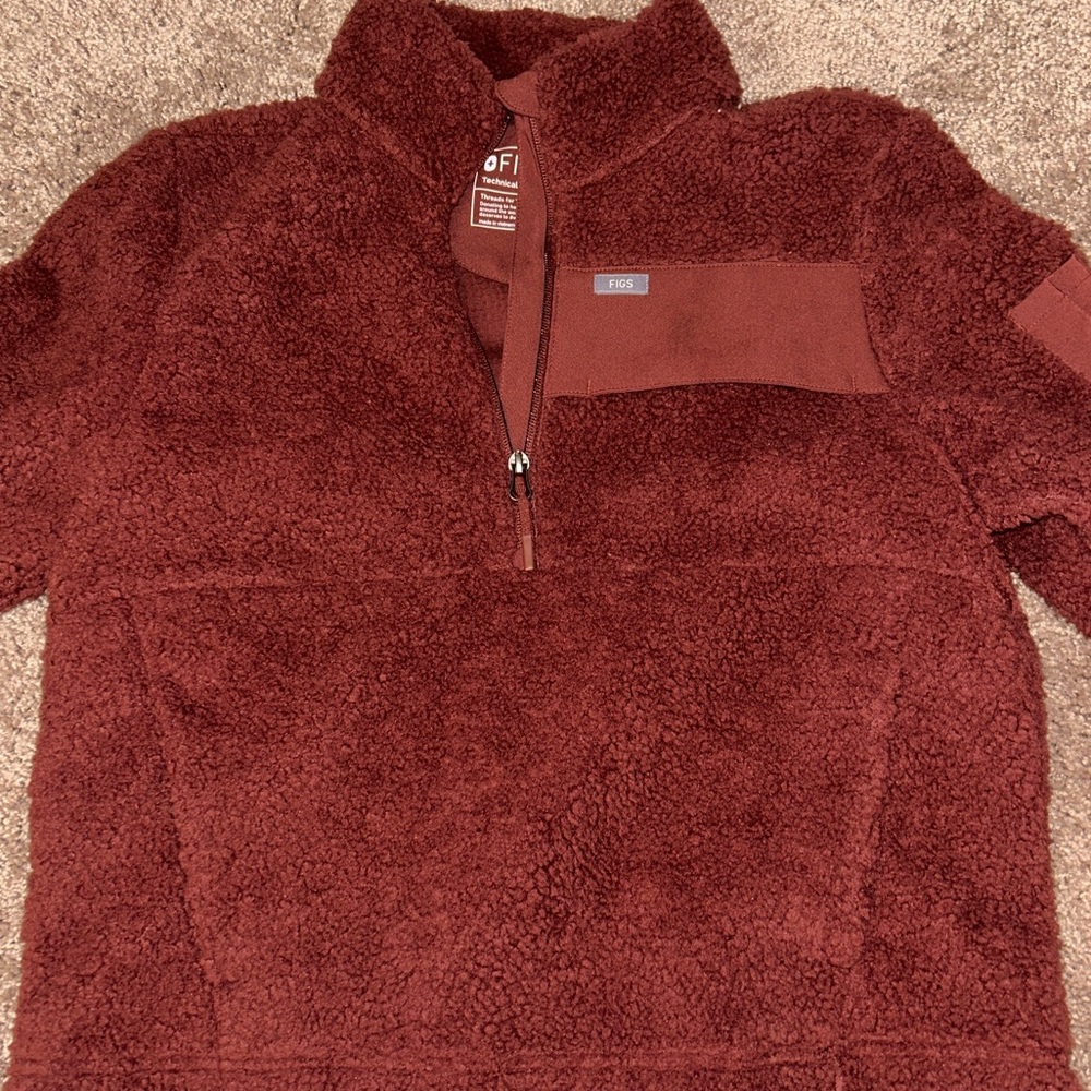 FIGS Women’s Fleece Quarterzip S in Walnut